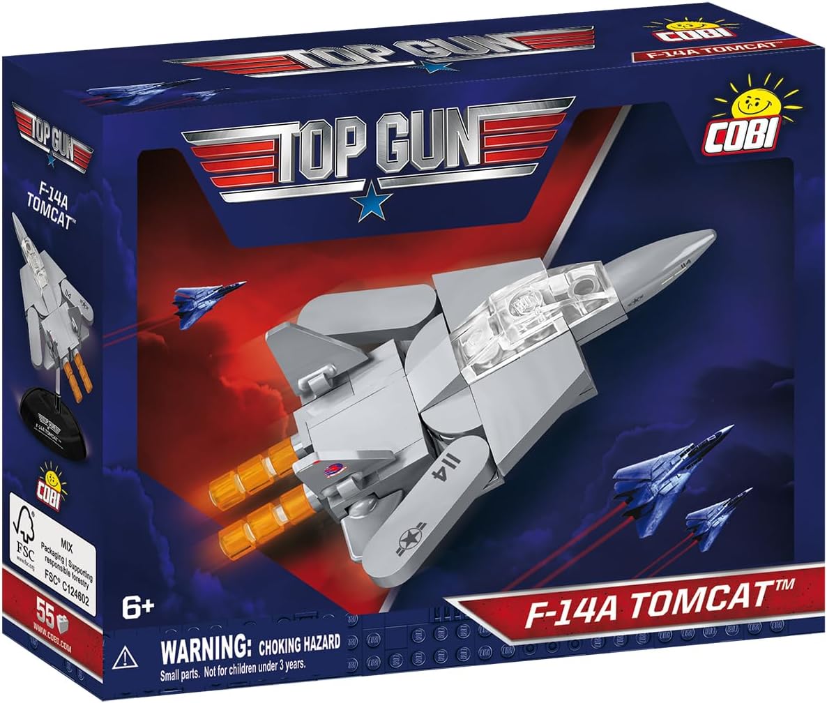 COBI Top Gun Grumman F-14 Tomcat Jet, 55 Pieces
