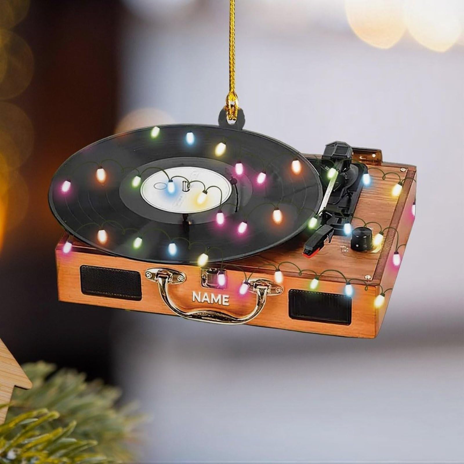 Luckluccy Custom Vinyl Record Acrylic Ornament,Personalized Vinyl Record Album Christmas Ornament 2025,Custom 2025,Gifts (VN7)