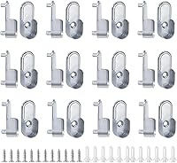 Vista 8 de Paquete de 2 soportes ovalados de extremo de barra de armario, soporte de armario de aleación de zinc, soporte de barra de armario para varillas