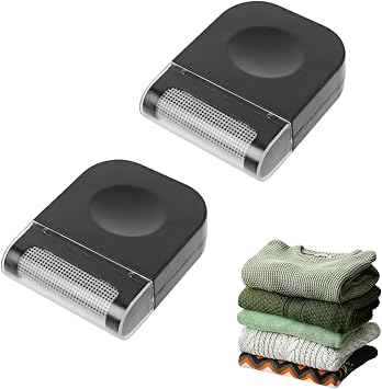 2 PCS Fabric Shaver Black Lint Romover Handheld Clothing