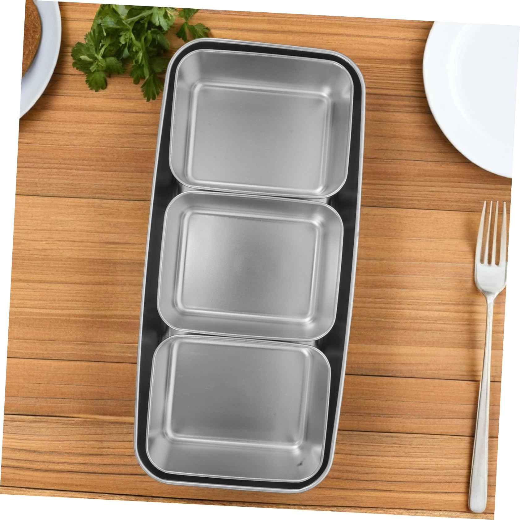 ULTECHNOVO Gewürzbox Fach mit Deckel Rostfrei Platzsparend Auslaufsicherer Behälter für Salz Pfeffer und Gewürze Frischeerhaltend Für Küche und Gastronomie
