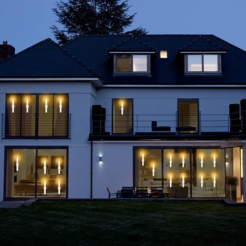 Miniatura 5 de Juego de 12 velas de ventana de Navidad de Halloween con temporizador, funciona con pilas, velas LED eléctricas sin llama para ventanas, portavelas