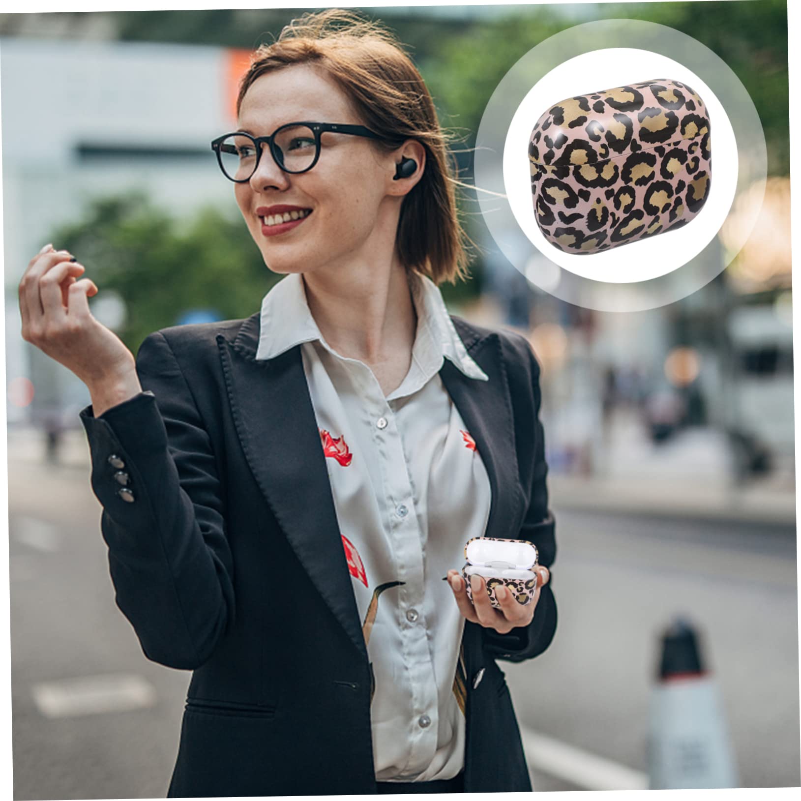 DOITOOL 4stücke Wireless Earbuds Schutzcase Leopard Design Kompatibel Mit Stoßfest Und Tragbar Stylischer Kopfhörer Schutz Leicht Und Langlebig Für Unterwegs