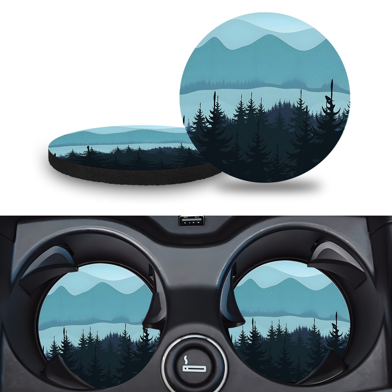 Photo 1 of LRZJYDMB Car Cup Holder Coasters 2 Pack