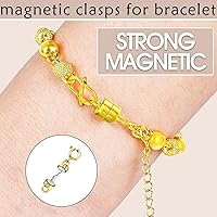 Vista 2 de OHINGLT cierres y broches magnéticos para collares de plata de ley 925, convertidor de cierre magnético de oro y plata para suministros