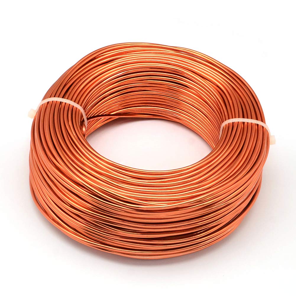 Pandahall 15Gauge Aluminum Wire 1.5mm Thickness Flexible Metal Floral Wrapping 100m/328Ft Manual Arts Jewelry Making Wire for DIY Crafts