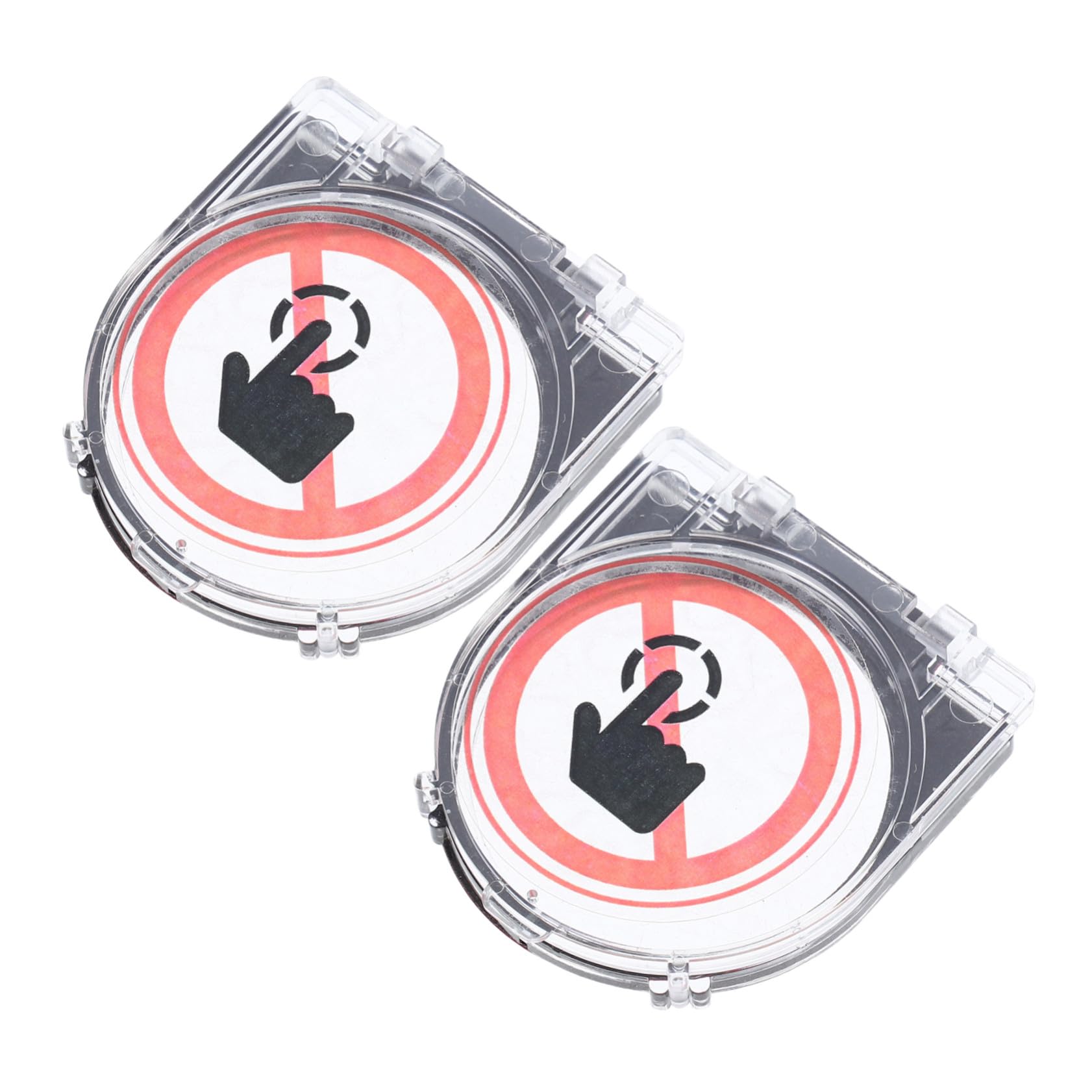 Cubierta protectora para botón de encendido transparente de 2 piezas para lavadora y PC 6