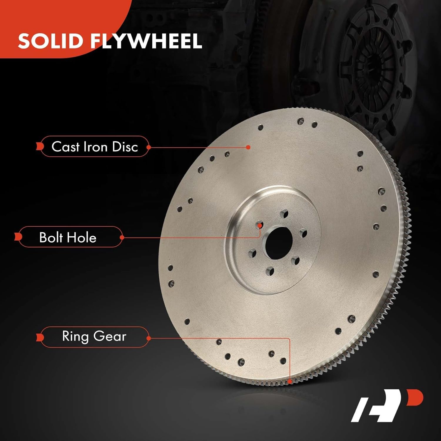 A-Premium Clutch Flywheel Compatible with Ford F-100 1977-1983, F-150 1975-1996, F-250 1978-1996, F-350, E-100 Econoline, E-150 Econoline, E-250 Econoline, E-350 Econoline, Bronco, Manual Trans.