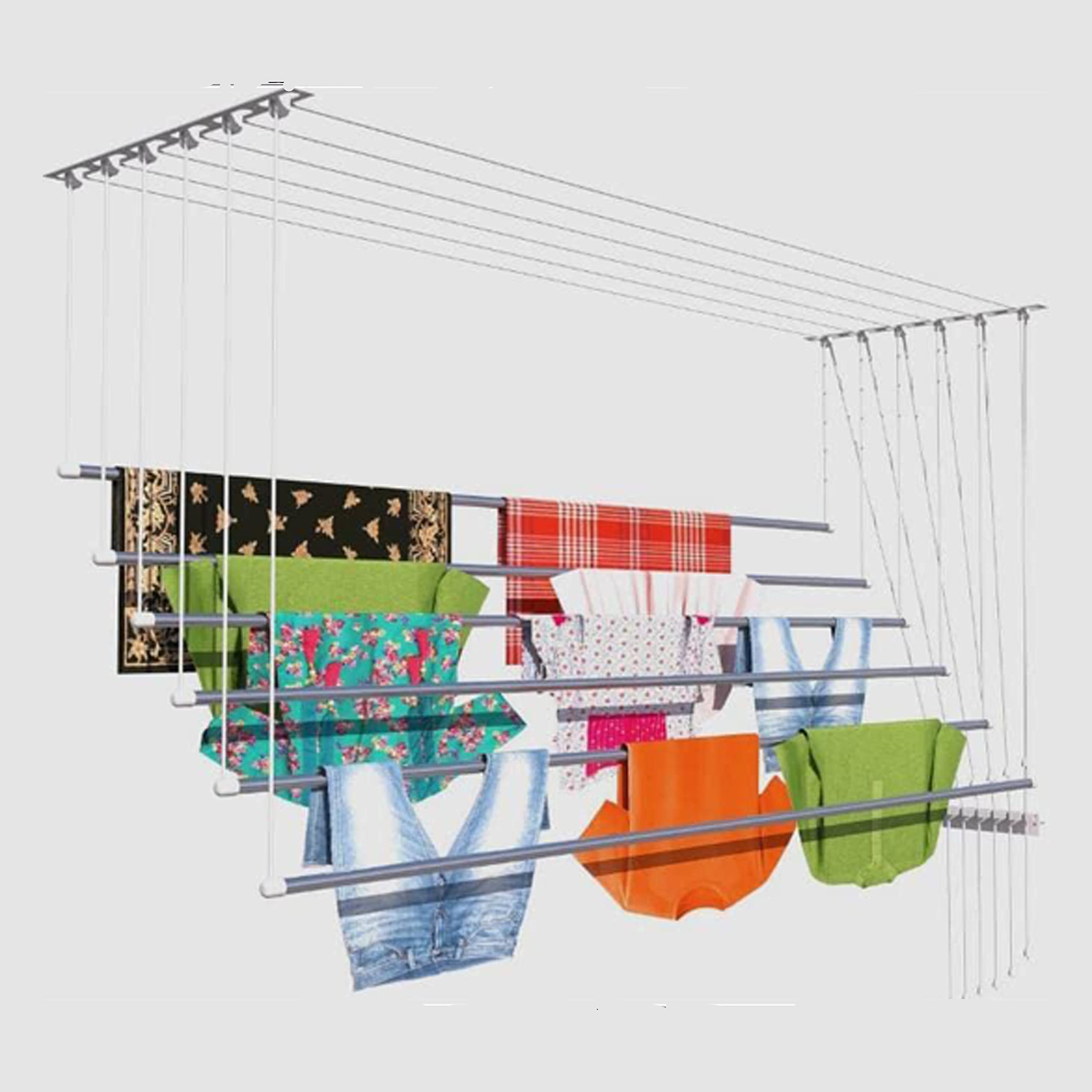 Buy UNIQUE DRYWELL 6 Pipes x .. Feets Ceiling Cloth Drying roof Hanger