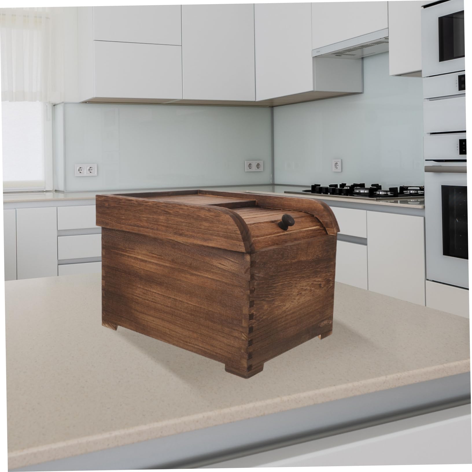 Cabilock Contenedor Multiusos Para Almacenar Alimentos Caja De Arroz De Madera Organizador De Cocina Balde Tapa Almacenamiento De Alimentos