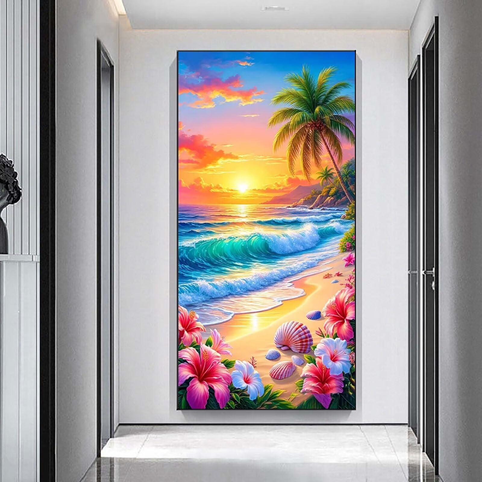 Plaża duża XXL Diamond Painting dla dorosłych, zestaw do majsterkowania 60
