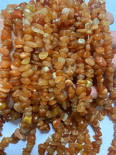 Miniatura 5 de PLTbeads Cuentas de piedras preciosas de aventurina roja natural de 0.276-0.315 in, cristales curativos para la cintura, pulseras de collar, piedra