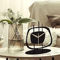 Vista 7 de Table Clock for Living Room Office, Bedside, Kitchen Silent Running Night Shelf Analog Desk Clock with 8 x 9 inch Size Decorative Table Clocks