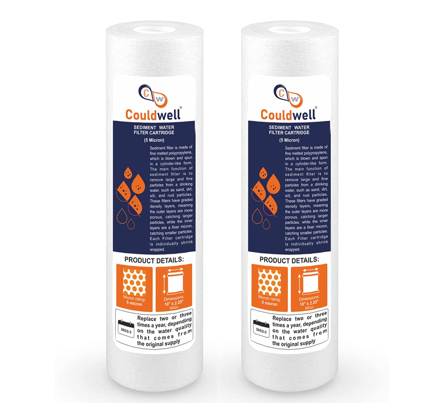 10" Sediment Filter Cartridge - RO Water Purifier Replacement -9 10" Sediment Filter Cartridge - RO Water Purifier Replacement -9