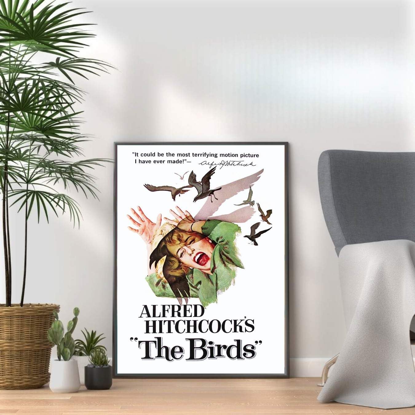 Horror Movie Poster Prints, Scary Film Wall Art, Halloween Decor, Horror Room & Home Cinema Wall Decor (THE BIRDS, A4 Print Only (30x21cm)) — image 1