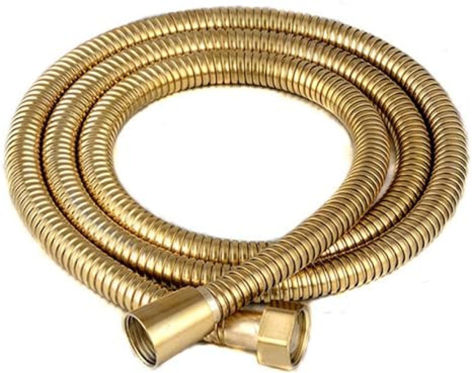 Tubo Doccia Antipiega,Tubo Doccia in Acciaio Inox, Tubo Doccia Dorato da 1,5 Metri, Doccia(1.5M)