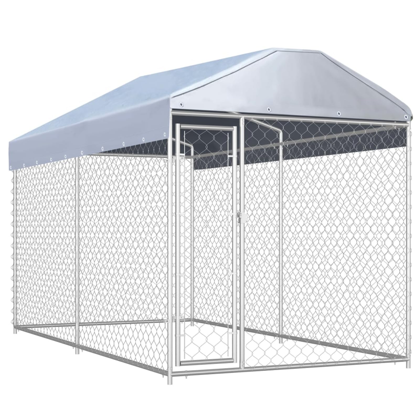 BAZZI Gabbia Cane, Gabbie per Cani, Box per Cani, Canile da Esterno con Tetto 382x192x225 cm