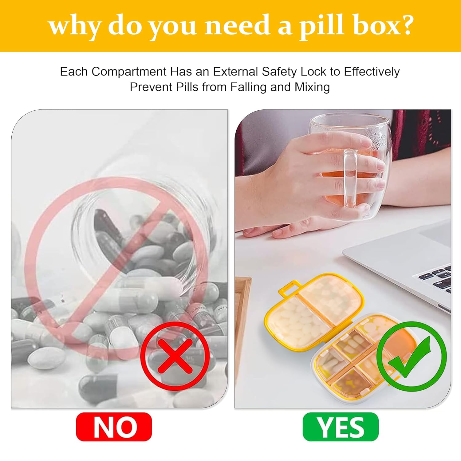 GLUN® Portable Empty Medicine First Aid Plastic Pouch Small Size, Mini Travel Medicine Pouch Waterproof Seal Handy Pills Pocket for Travels Yellow Colour GLUN® Portable Empty Medicine First Aid Plastic Pouch Small Size, Mini Travel Medicine Pouch Waterproof Seal Handy Pills Pocket for Travels Yellow Colour