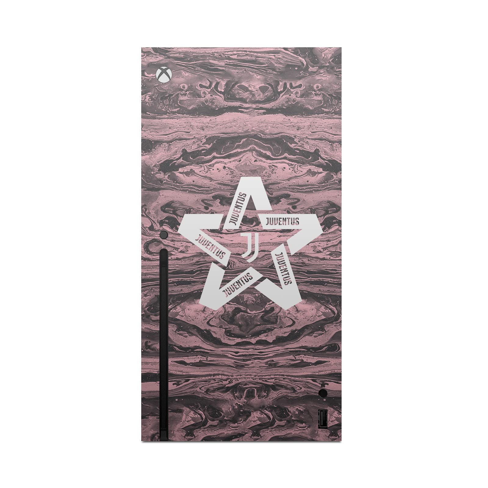 Head Case Designs Licenza Ufficiale Juventus Football Club Nero e Fucsia Logo Marmoreo Arte Vinile Sticker Gaming Pelle Adesivo Compatibile con Xbox Series X Console And Controller Bundle