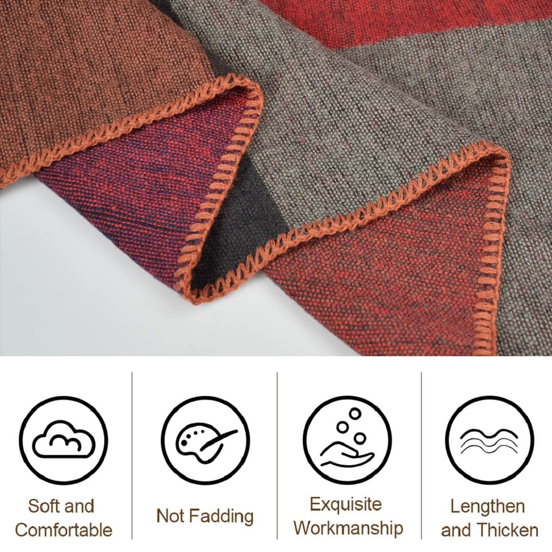 heekpek Poncho Donna Elegante per Inverno Reversibile Donna Sciarpa Oversize Poncho Fatti a Maglia Poncho Multifunzione Mantelle Scialle Vintage Scialle Coprispalle Elegant