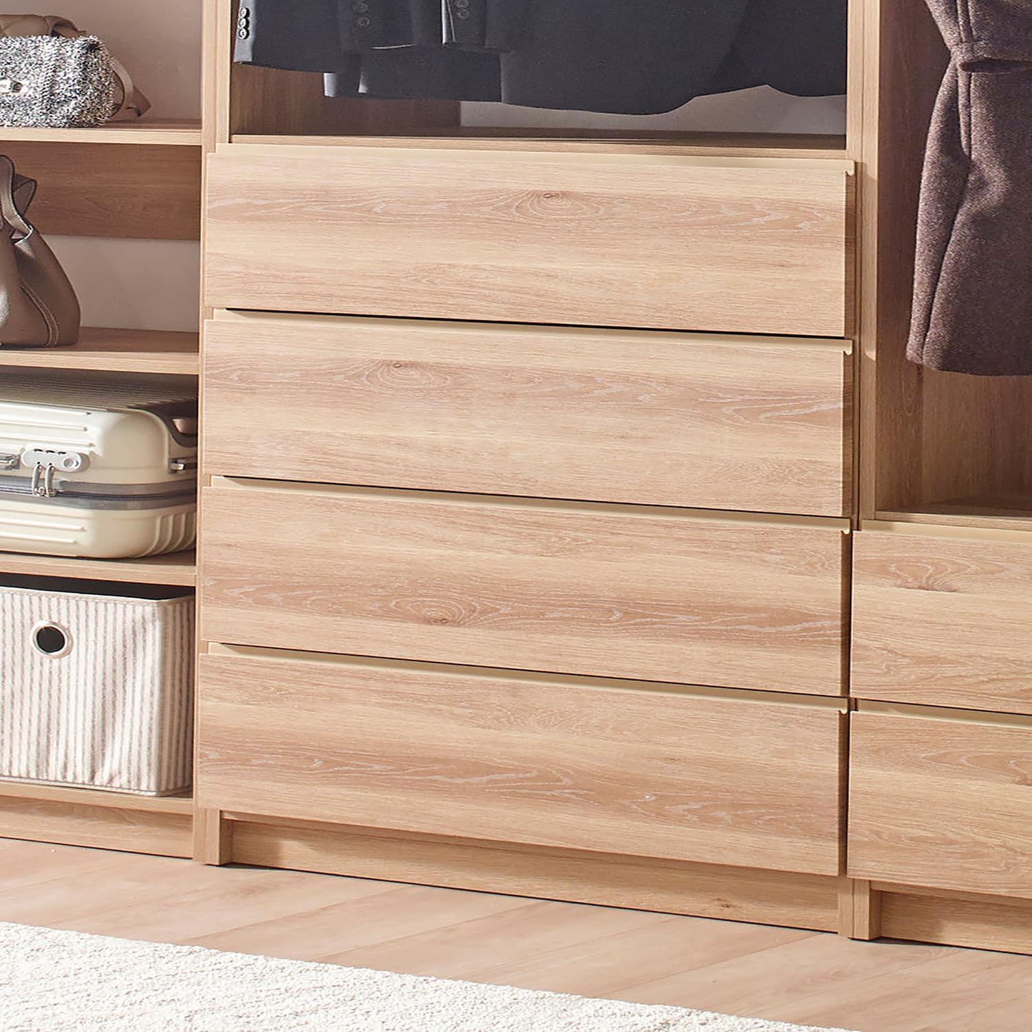 Prosper Oak Freestanding Walk in Wood Closet System