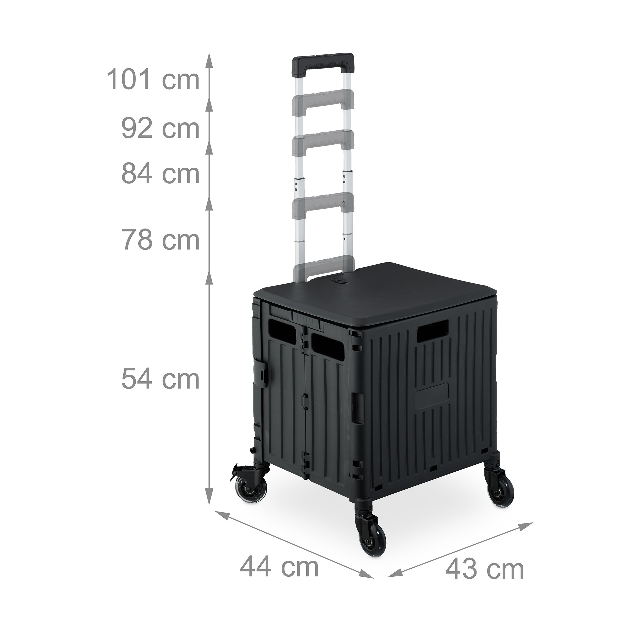 Cube Line Koffer van ABS met geometrisch reliëf, zwenkwielen, telescopisch handvat