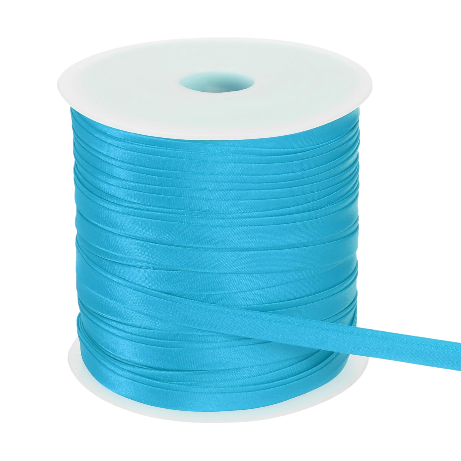 sourcing map Double Fold Bias Tape for Sewing, 3/8 Inch x 55 Yards Satin Bias Binding Tape Continuous Bulk for Quilting Binding Seaming Hemming Fabric Piping DIY Craft, Blue