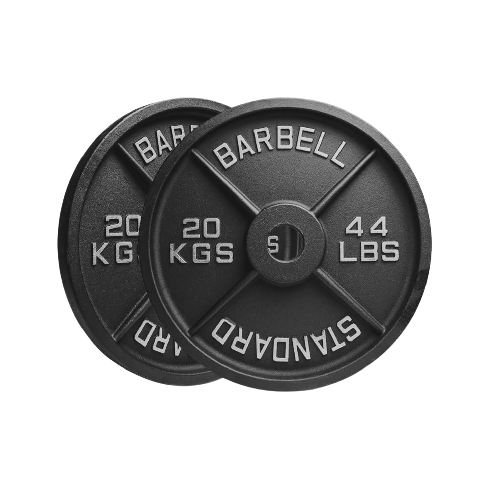 Cast Iron Weight Plates Sets & Pairs (1.25kg–25kg) for Home Gym Strength Training, Weight Lifting & Muscle Building for Men & Women (Without Barbell, 20kg Pair)