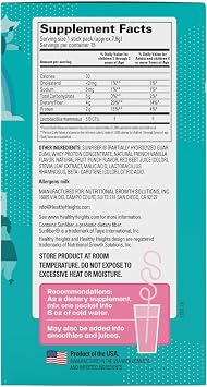 Healthy Heights Happy Tummies Prebiotic Fiber and Probiotic Supplement for Kids Ages 2+, Sugar Free, Fruit Punch Flavor, 15 Servings, 3.75 oz