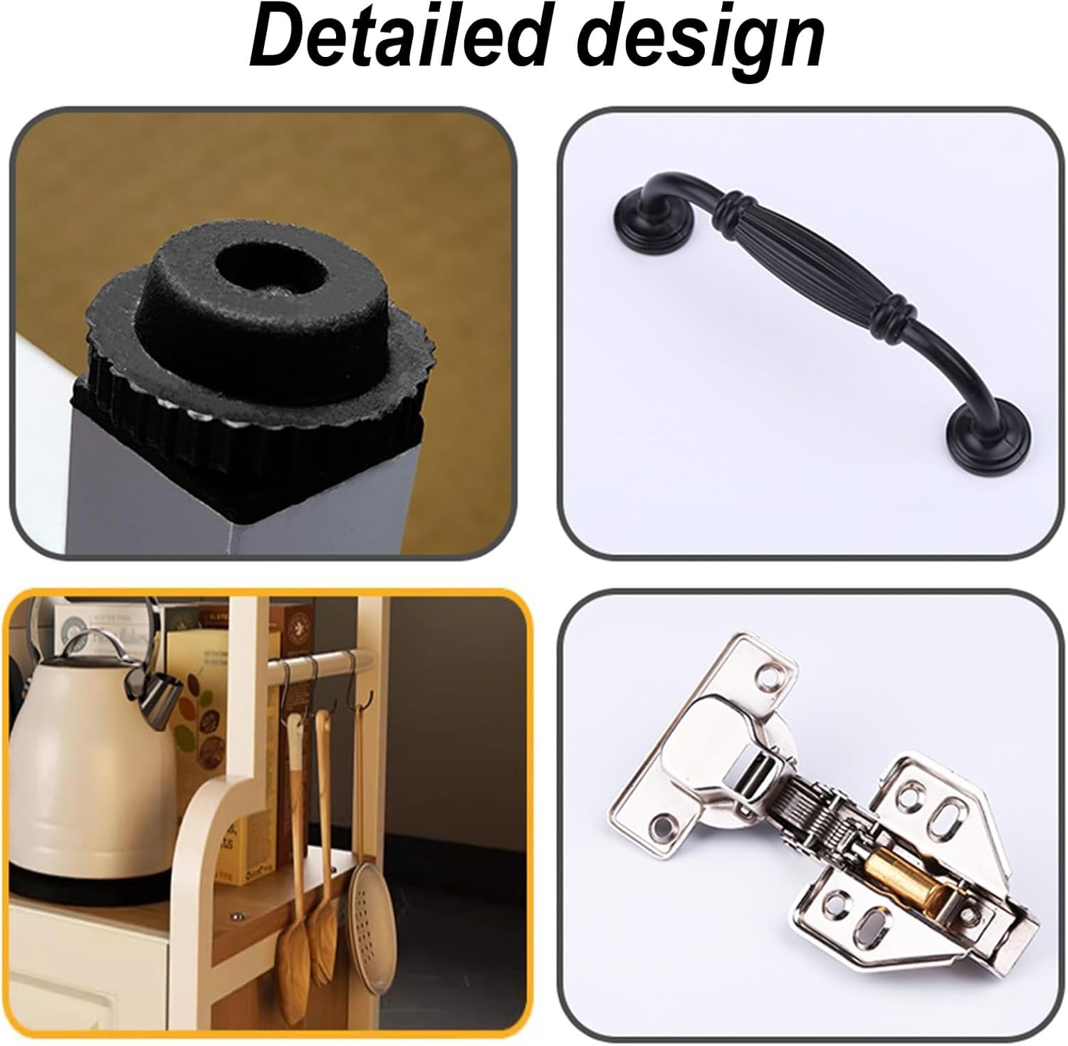 Multifunctional Shelf Table Storage Cabinet Storage Table Floor Standing Multi-level Work Table Commercial Preparation Table Chopping Vegetables Chopping Bones Kneading No Shaking (Yellow 60x40x80cm)