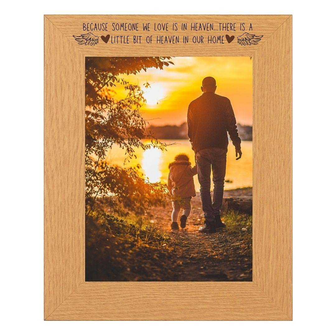 Second Ave Someone We Love is in Heaven Remembrance Oak 6x4 Portrait Picture Photo Frame Gift