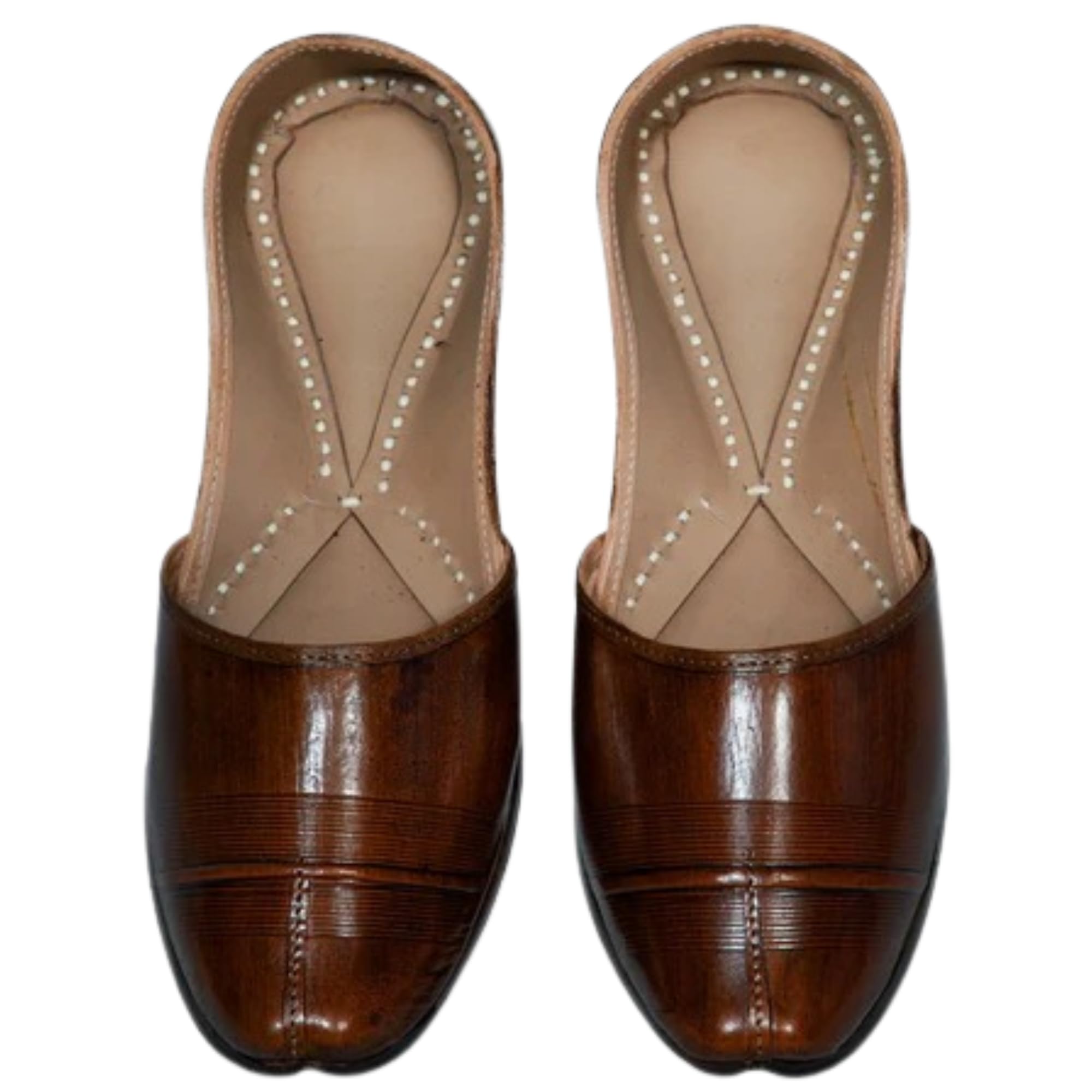 Leather Jutti for Men | Traditional Ethnic Footwear | Slip-On Mojari | Lightweight Comfortable Design | Festive & Casual Occasion Wear | Brown-image-40