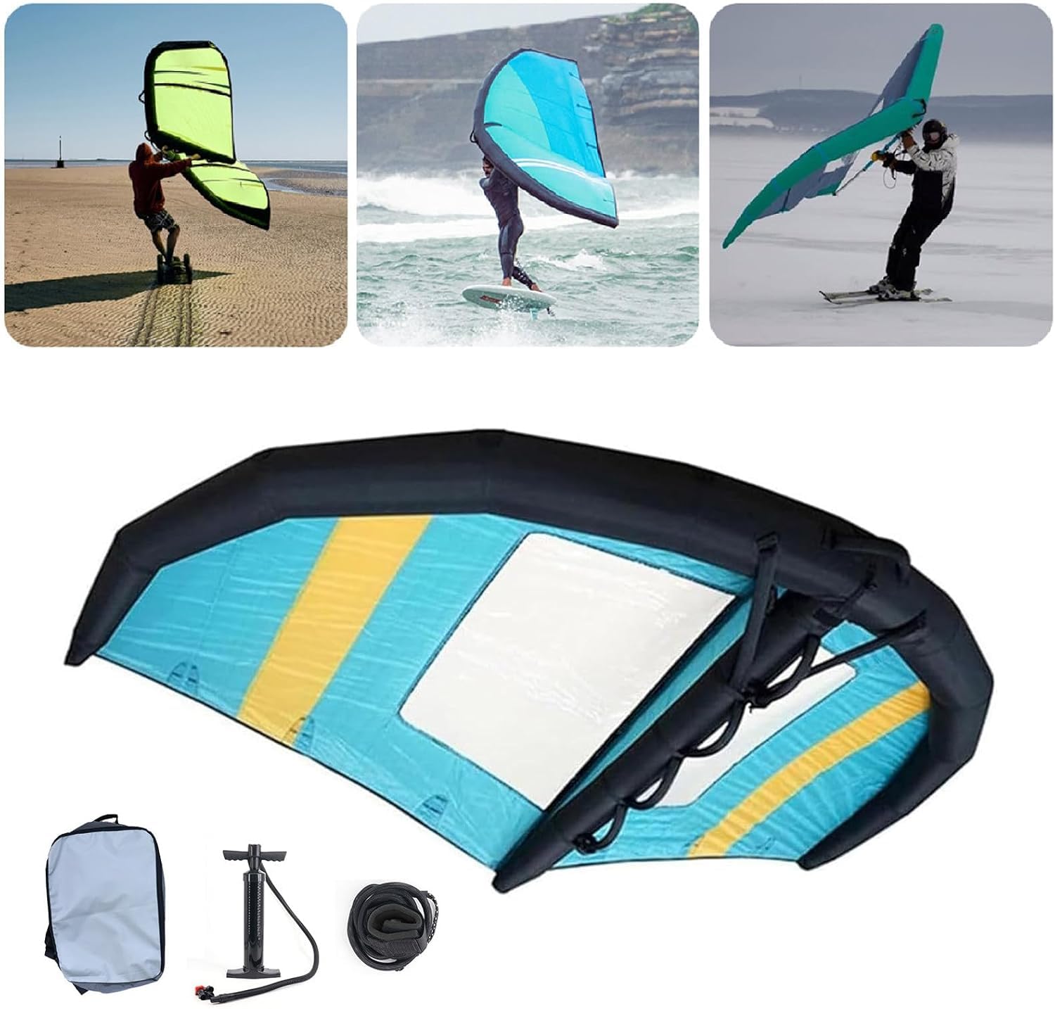 Aufblasbares Hydrofoil-Board & Wind Wingfoil – Premium-hydrofoil Für Outdoor-Wassersport, Ideal Für Kitesurfen, Surfen Und Foiling-Abenteuer A 5m²