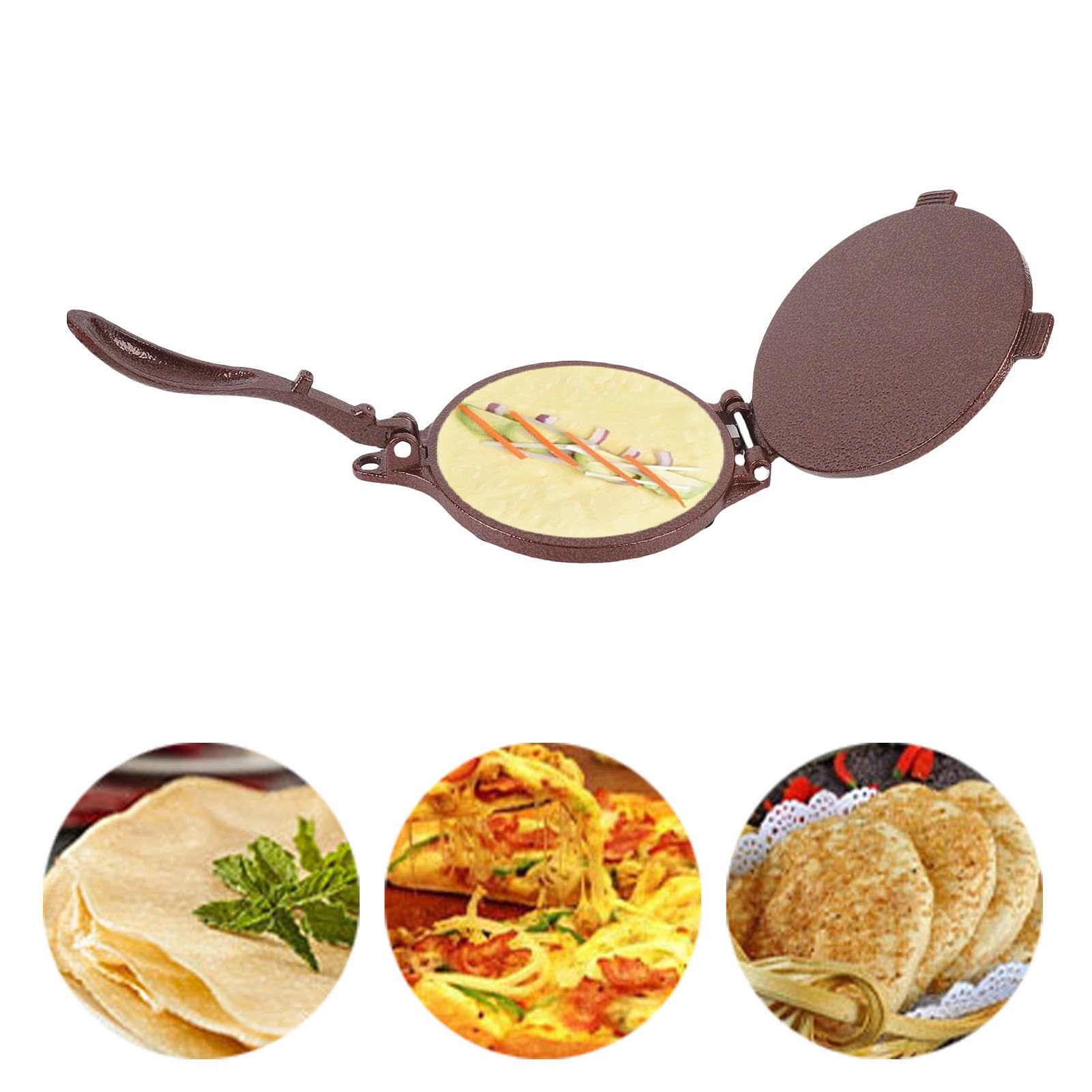 Mumusuki Tortilla Press 27 Cm, Fabricante de Tortillas de Hierro Fundido con Manual de Servicio Pesado Tortilleria Pataconera para Empanadas, Panes Planos, Arepas, Tostones