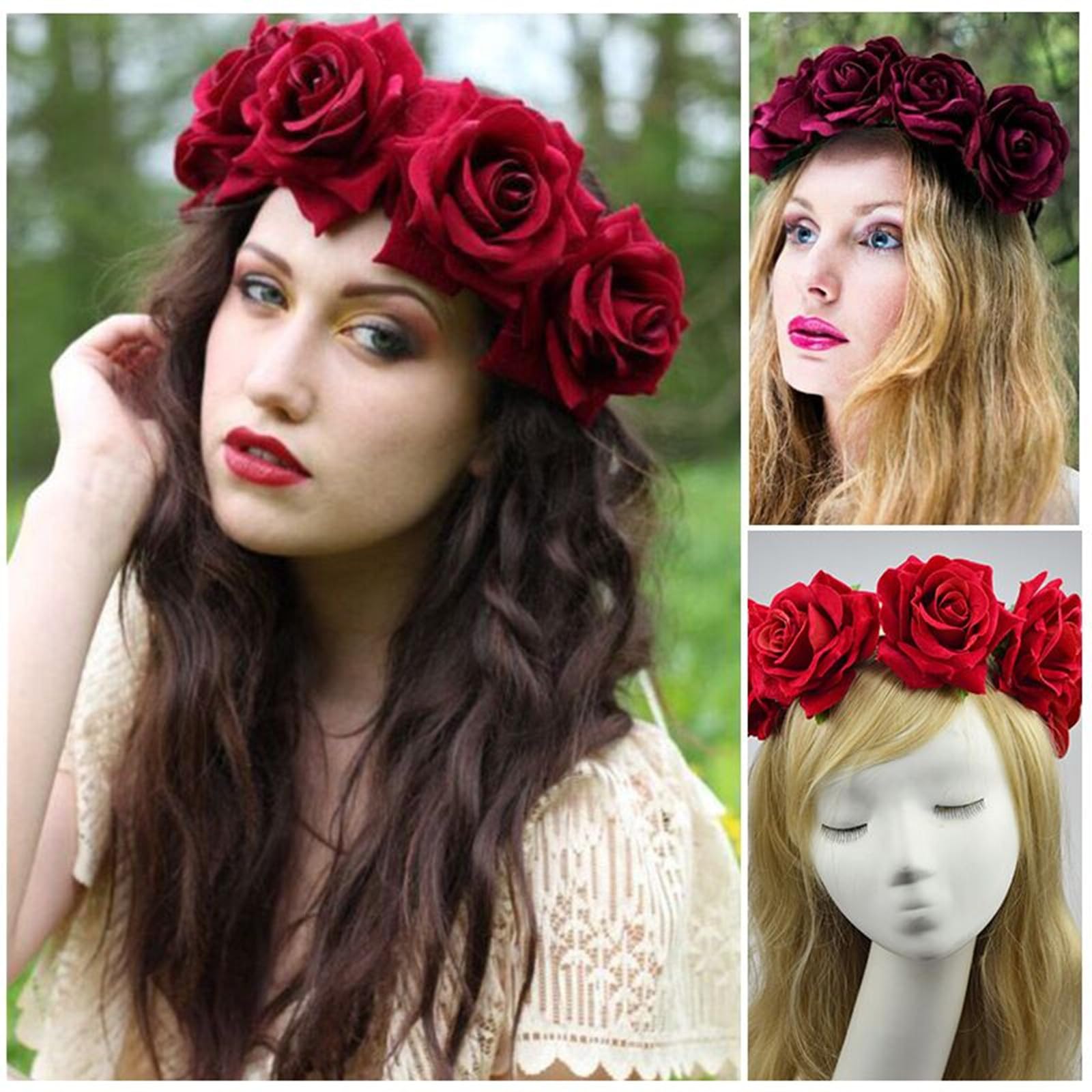 Cerchietto con fiore molto grande, diadema con fiori, coroncina sposa floreale, corona di capelli, corona floreale, fiori per capelli - Italia
