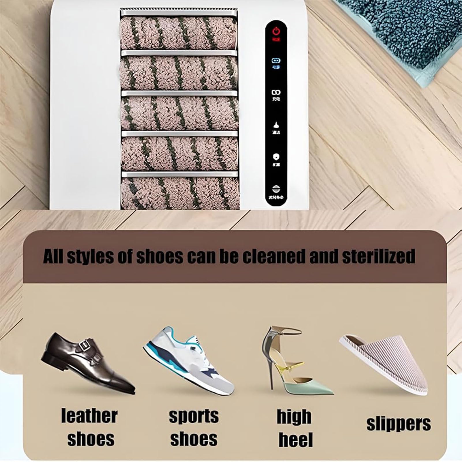 QUTBAG Máquina de Limpieza de Suelas, pulidora automática de Zapatos por inducción, máquina de Cepillado de Suelas de Zapatos Recargable, para Zapatos de Cuero, Calzado Deportivo, Tacones Altos