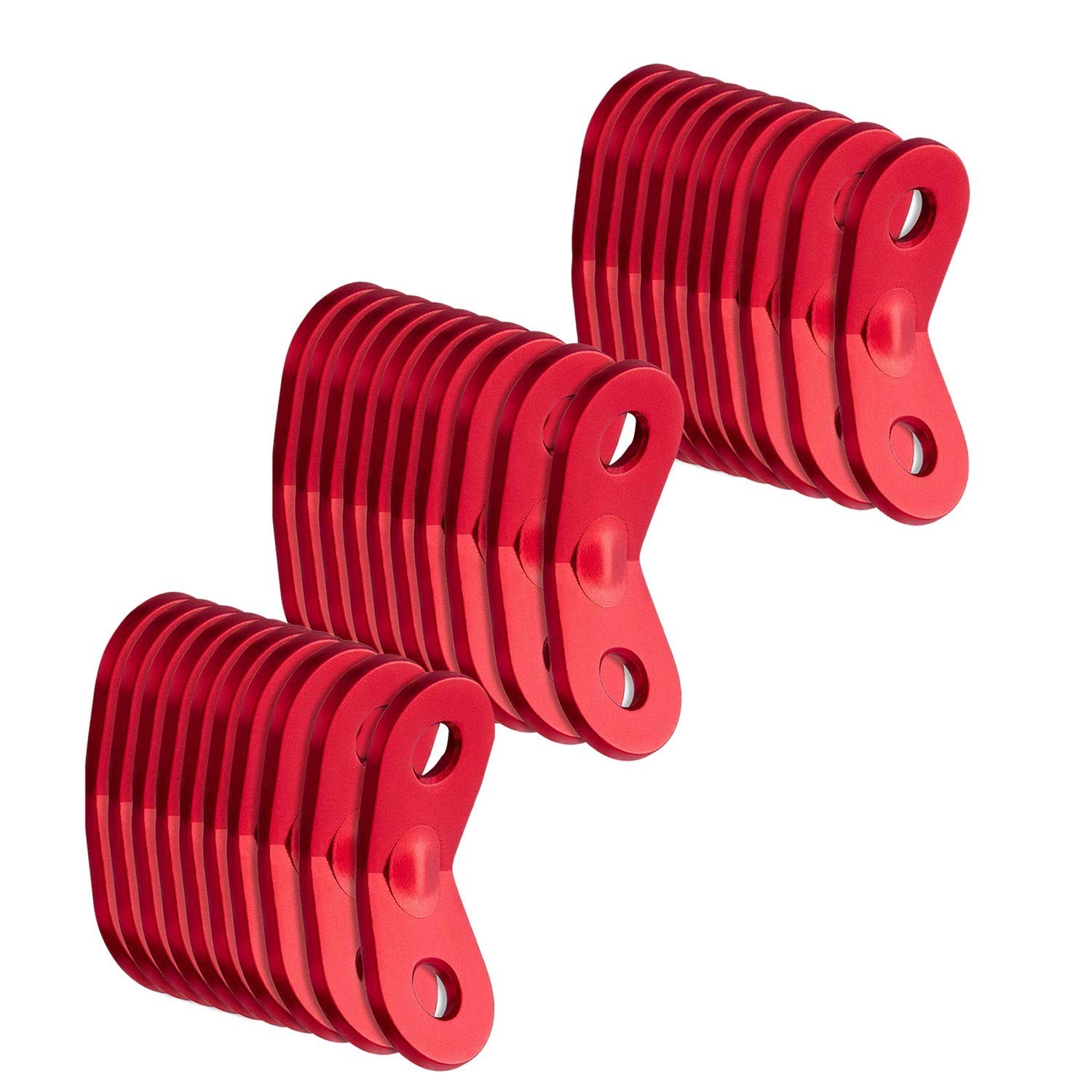 20 pezzi tenditore corda lega di alluminio antiscivolo doppio foro robusto regolatore corda per campeggio escursionismo attività all'aperto (rosso) | Leroy Merlin