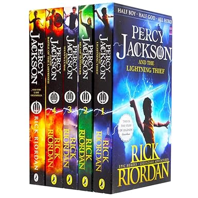 Percy Jackson Rick Riordan 5 Books Collection Pack Set(Percy Jackson and the Lightning Thief, Percy Jackson and the Battle of the Labyrinth, Percy Jackson and the Titan