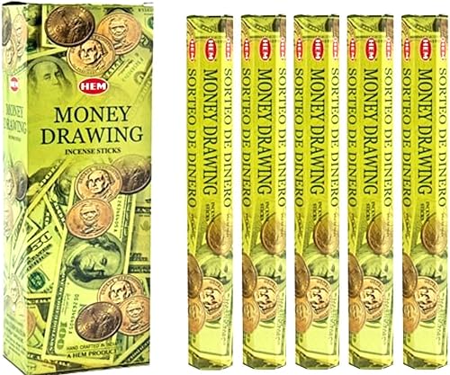 HEM Money Drawing - 100 varillas de incienso (5 x 20 paquetes de varillas)