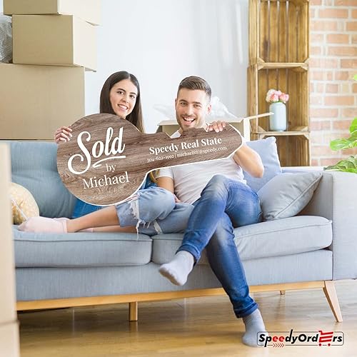 Miniatura 2 de Letrero vendido para agentes inmobiliarios regalos gigantes para cabina de fotos accesorios de marketing para llaves de casa suministros de