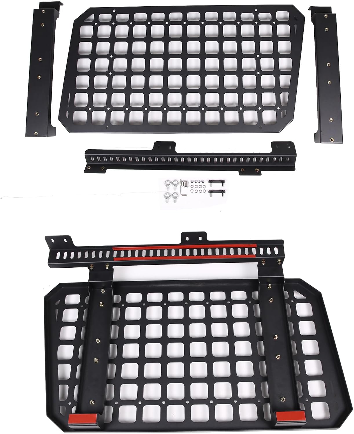 PIUGILH Rear Window Storage Molle Panel Compatible with Hummer H2 2003-2009 Exterior Accessories, Aluminum Tail Cargo Storage Panel Multi-Function Rack (Right Side)