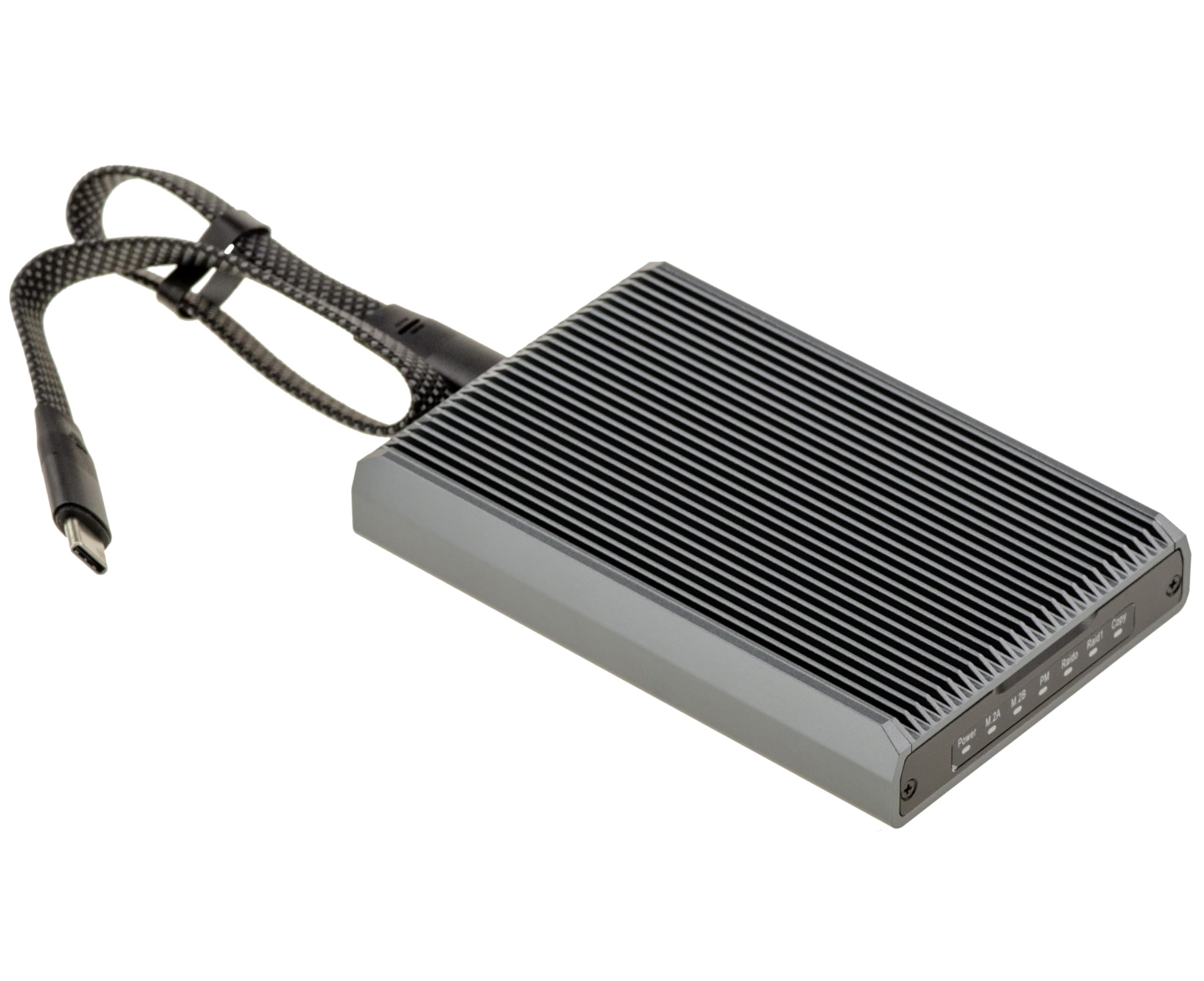KALEA-INFORMATIQUE Custodia in alluminio RAID e stazione di clonazione USB 3.2 20G per 2 SSD M2 con doppio protocollo M2 NVMe e M2 SATA. Configurazione PM o RAID 0/1 e clonazione da un SSD all'altro