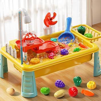 JUKUDAHU Water Table for Kids - Play Sink with Running Water