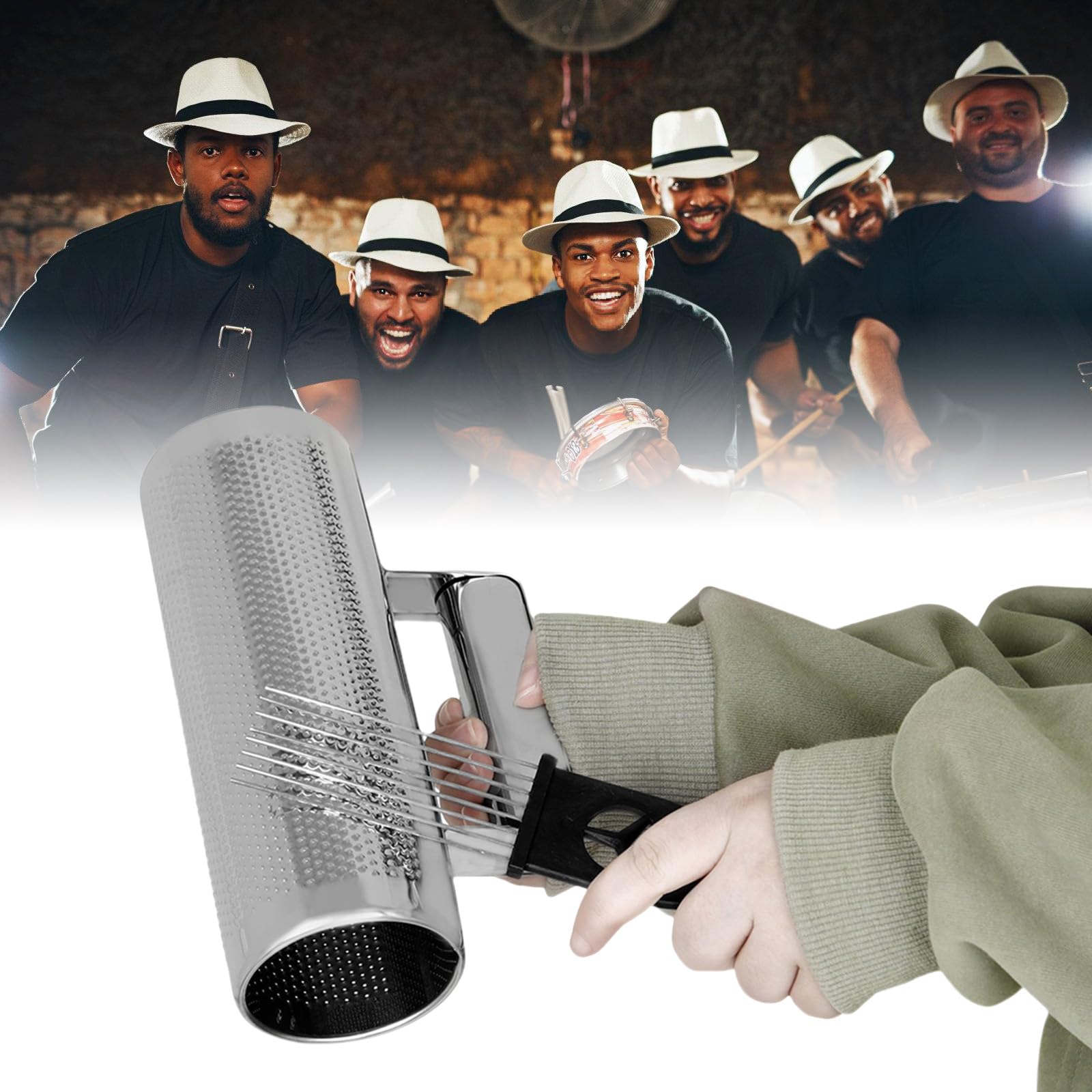 Metal Guiro Instrument Metal Guira Shaker Latin Percussions Guiro Instrument With Scraper For Great Performances