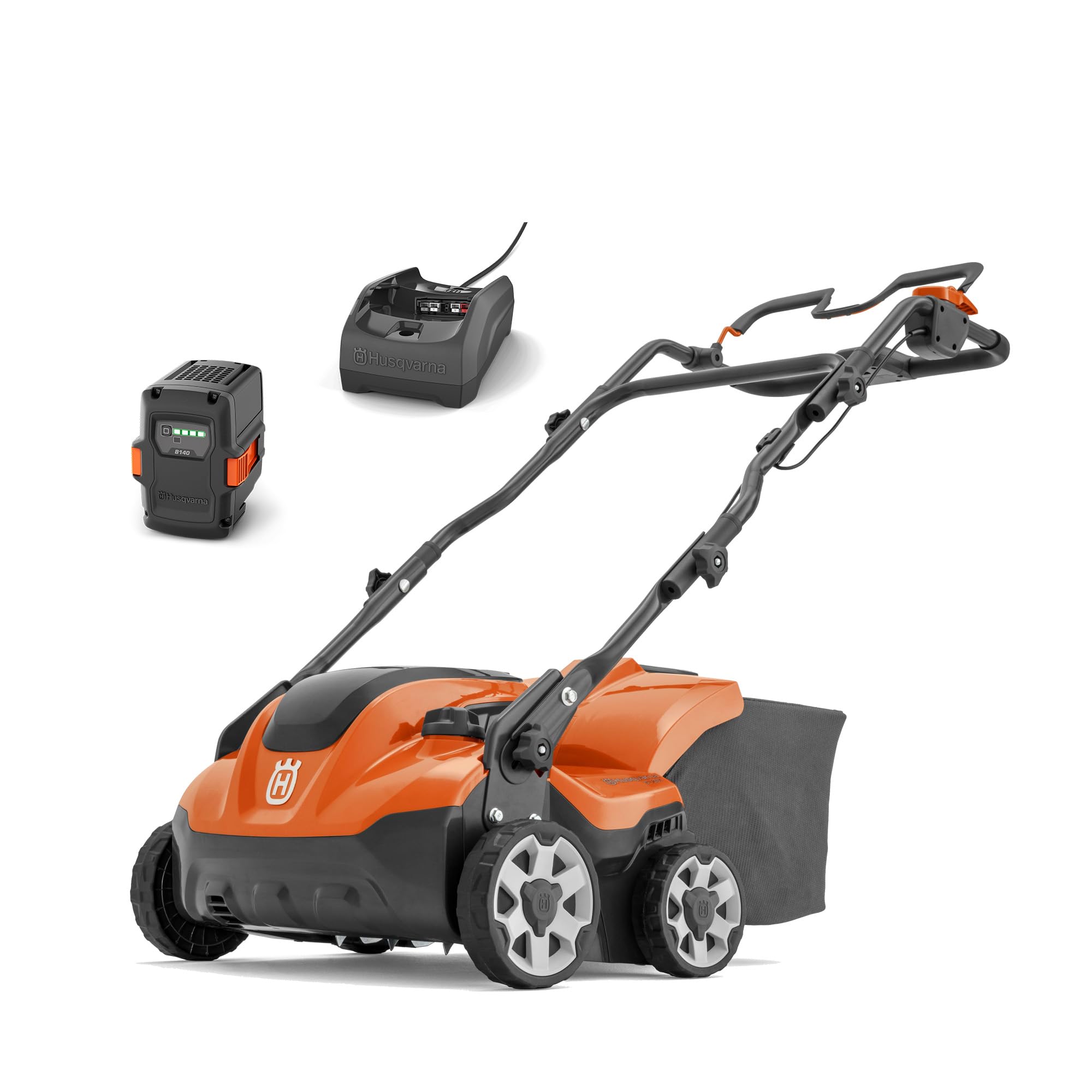 Scarificateur sans Fil Husqvarna S138i, 36 V, Largeur 37,5 cm, Profondeur réglable, poignée Pliable, 2 Batteries, Mode Save™. Batterie et Chargeur Inclus.