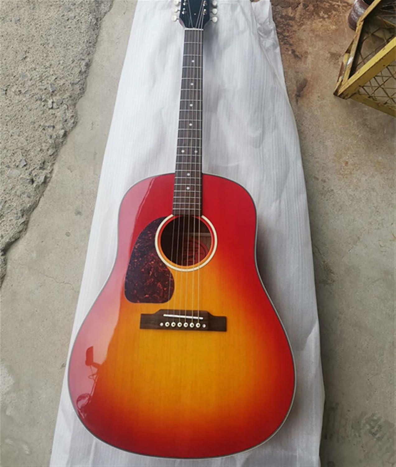 41 Inches Slope Shoulder Acoustic Guitar Handed 6 String Beginner Guitar Guitar (Color : Acoustic with Case) (Acoustic) (Acoustic with Case)