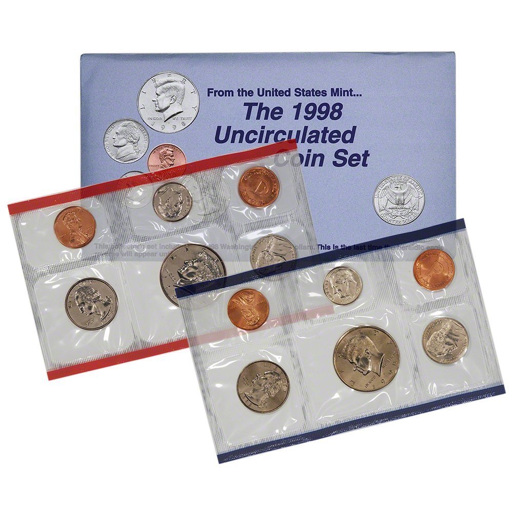 1998 US Mint Set - 10 Coins Uncirculated FREE SHIPPING -1 1998 US Mint Set - 10 Coins Uncirculated FREE SHIPPING -1