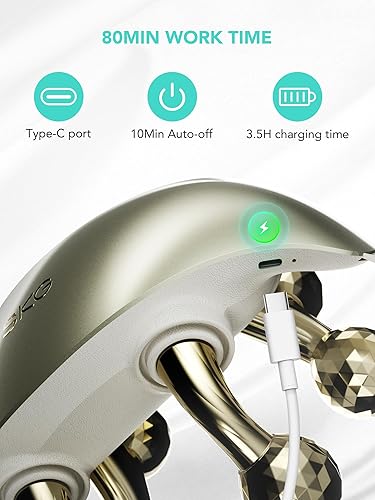 Miniatura 7 de SKG Masajeador de cuello para aliviar el dolor, tejido profundo, Shiatsu, masajeador inalámbrico de cuello y hombros con calor, regalos de Navidad