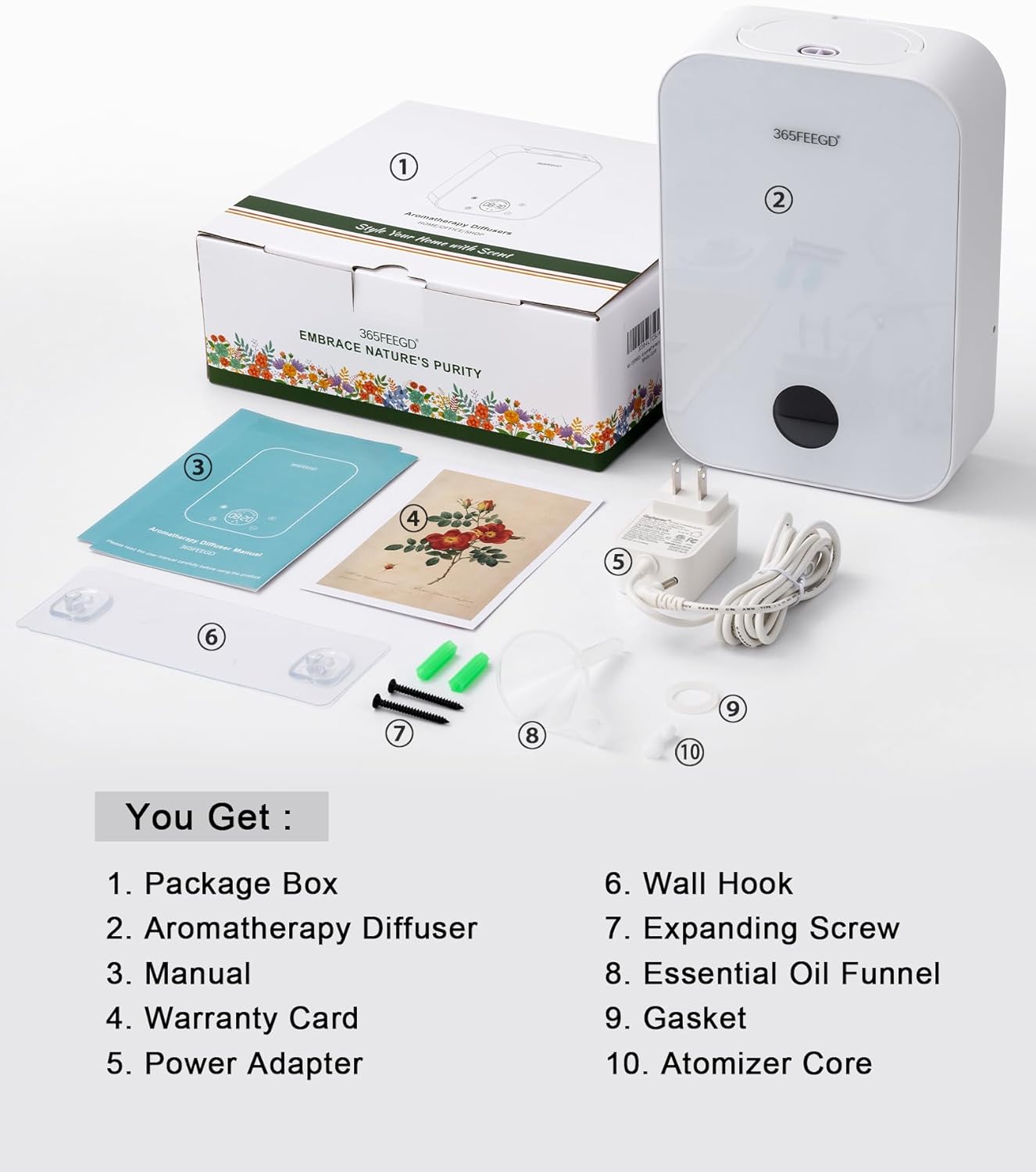 Waterless Oil Diffuser - Pure Essential Oil Diffuser with App Control - 150ml/1700 Sq.Ft. Coverage for Effective Aromatherapy in Home/Office/Hotel (White) - Image 6