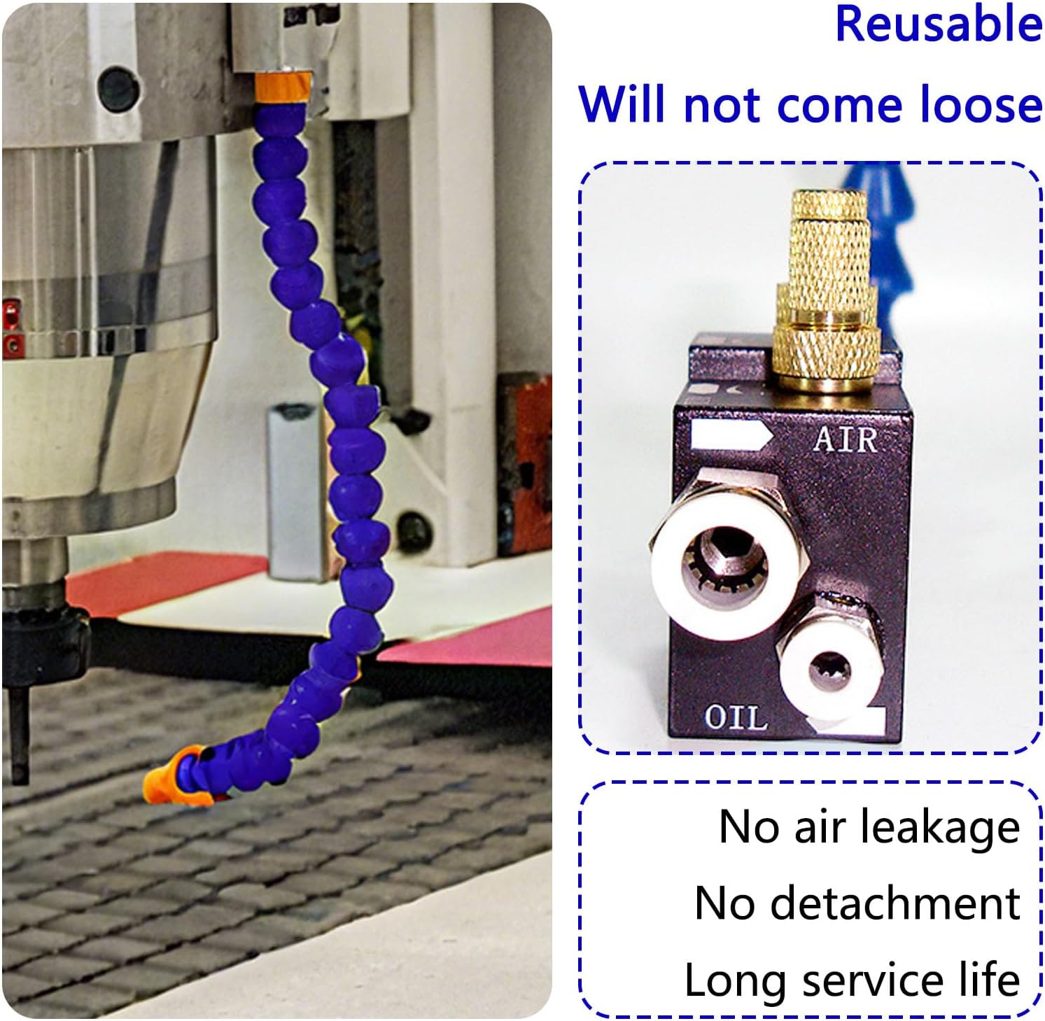 Machine Tool Cooling Pipe Blowing Nozzle Magnetic Base Head Water Spray Oil Injection Circular Lathe Air